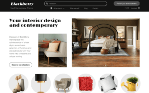 Interior design and contemporary furniture marketplace — demo theme for the Medialem solution
