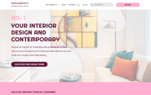 Designer furniture and contemporary decoration marketplace — demo theme for the Medialem solution