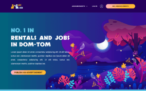 Loc and Job, a rentals and jobs classifieds platform for the French overseas territories, built with the Medialem solution