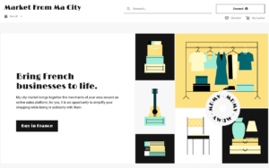 Marché de ma ville, a marketplace for French local retailers, built with the Medialem solution