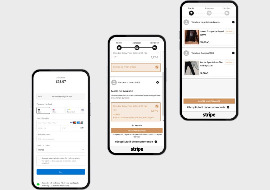 Multi-vendor cart and three-step checkout — Medialem marketplace solution